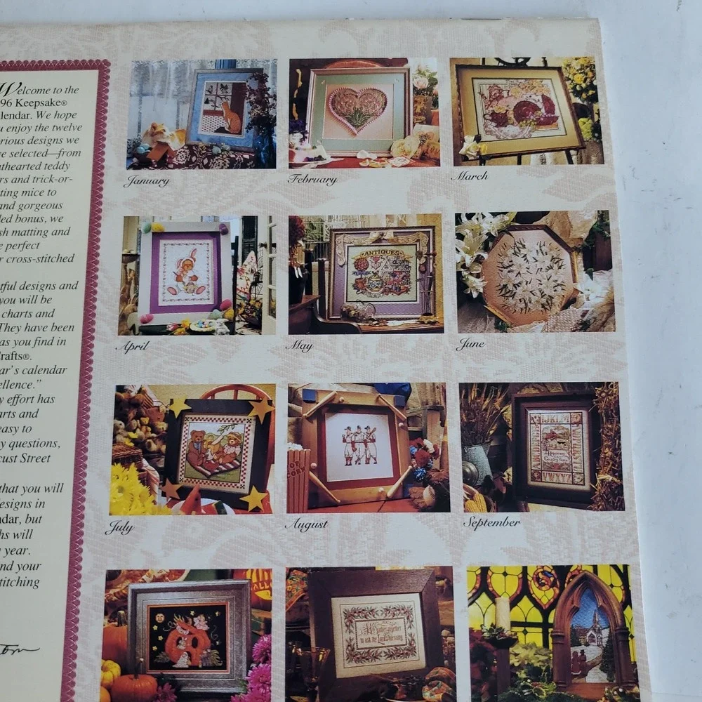 Vanessa Aunt Collection Vintage Calendar 1989 wtih Patterns misc lot of 4